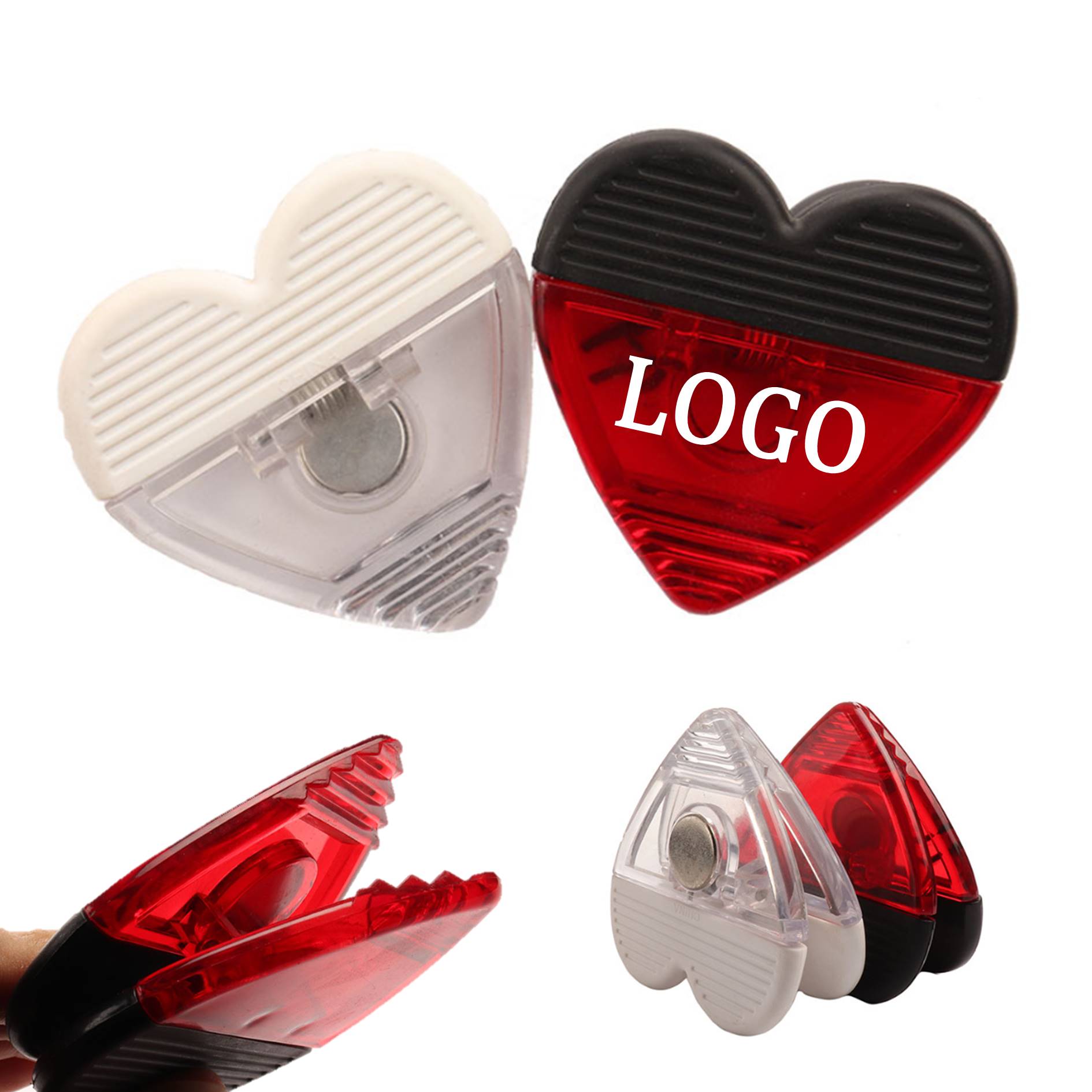 Love Heart Shaped Magnetic Memo Clip 2