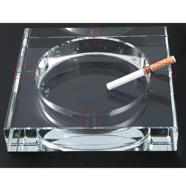Square Crystal Ashtray with Gift Box 8