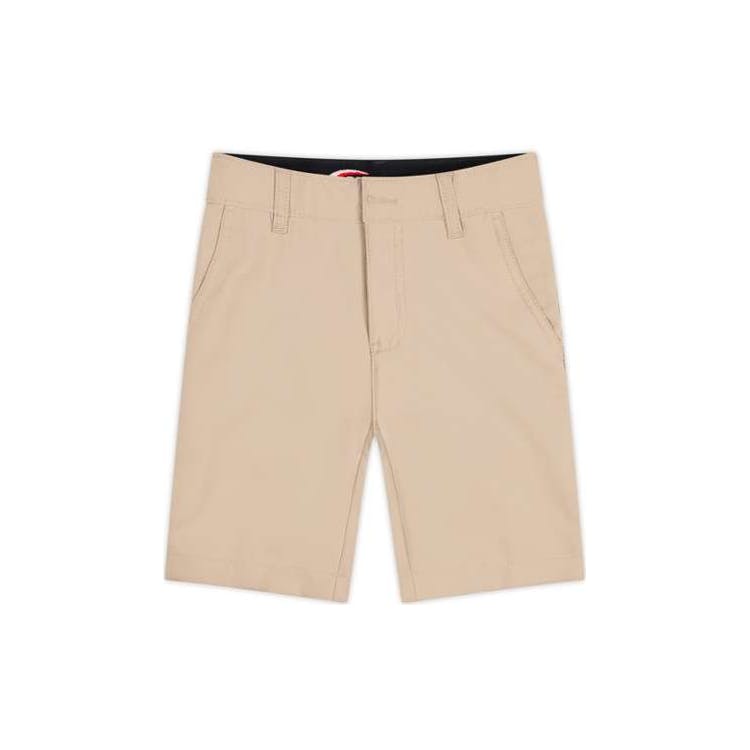 Girls Flat Front Shorts - Size 20 Khaki 2