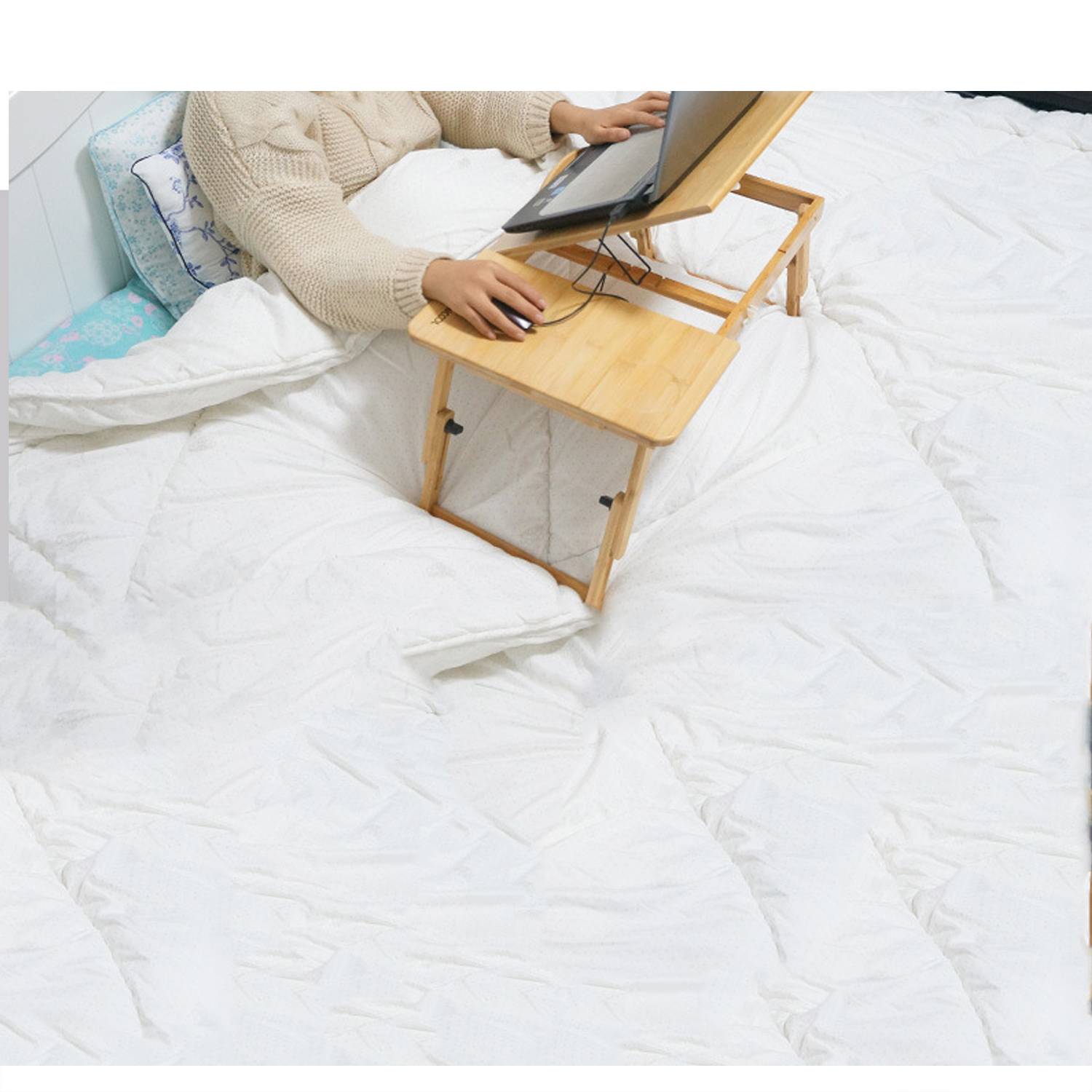 Foldable Bamboo Laptop Bed Desk 7