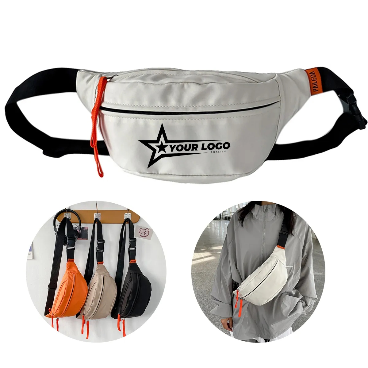 Waist Bag Adjustable Belt Durable Hiking For Travel Leisure 2