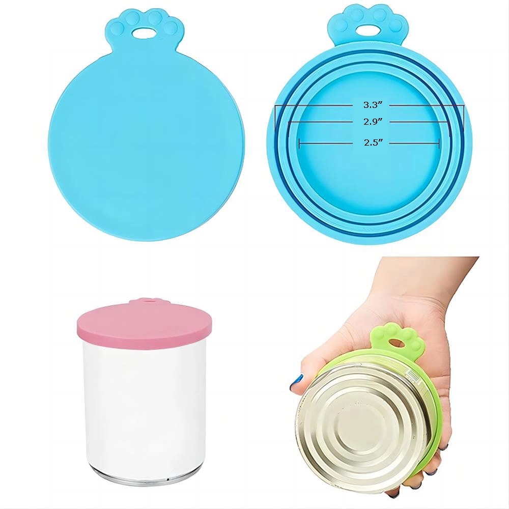 3-Step Silicone Pet Food Can Lids 6