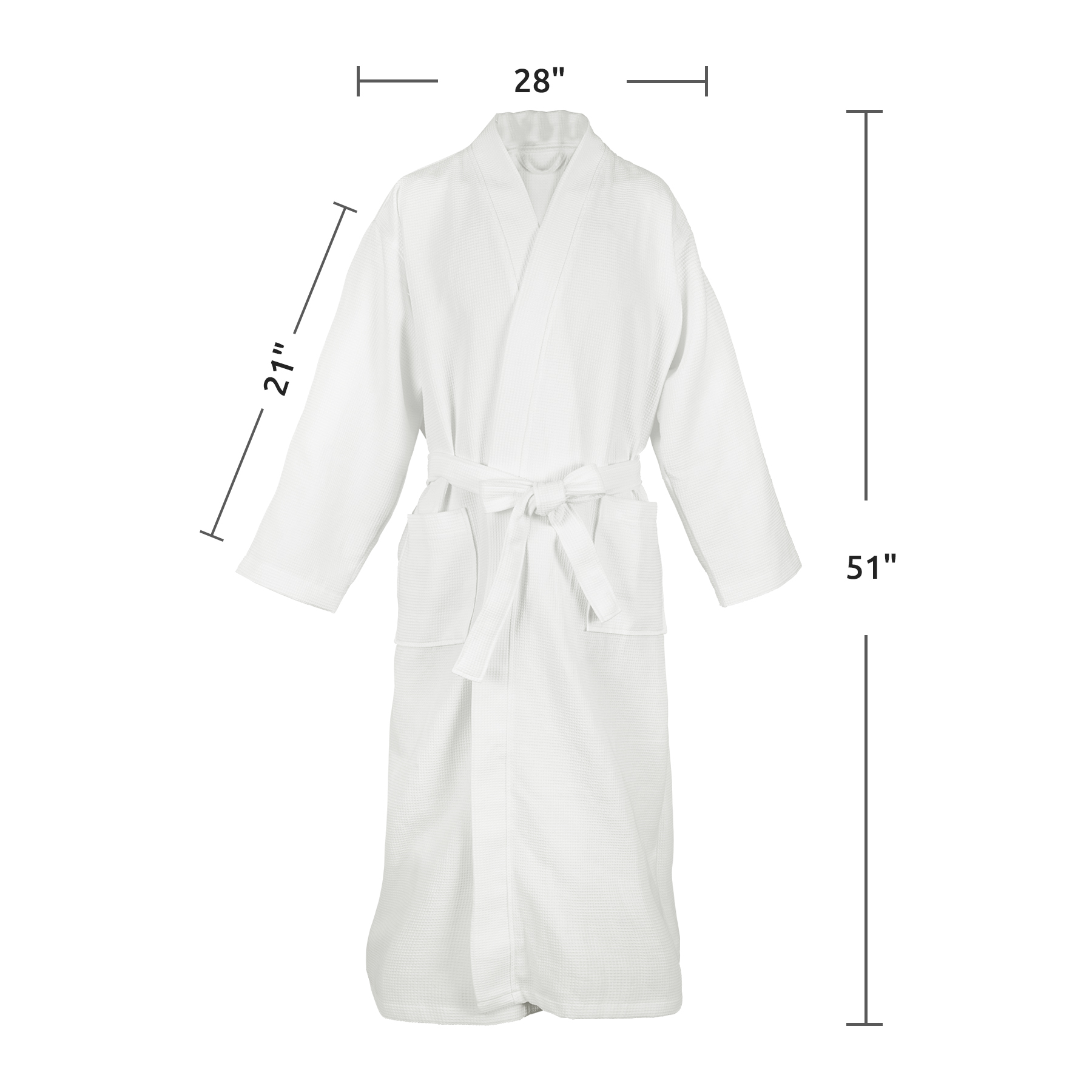 100% Cotton Waffle Kimono Robe 14
