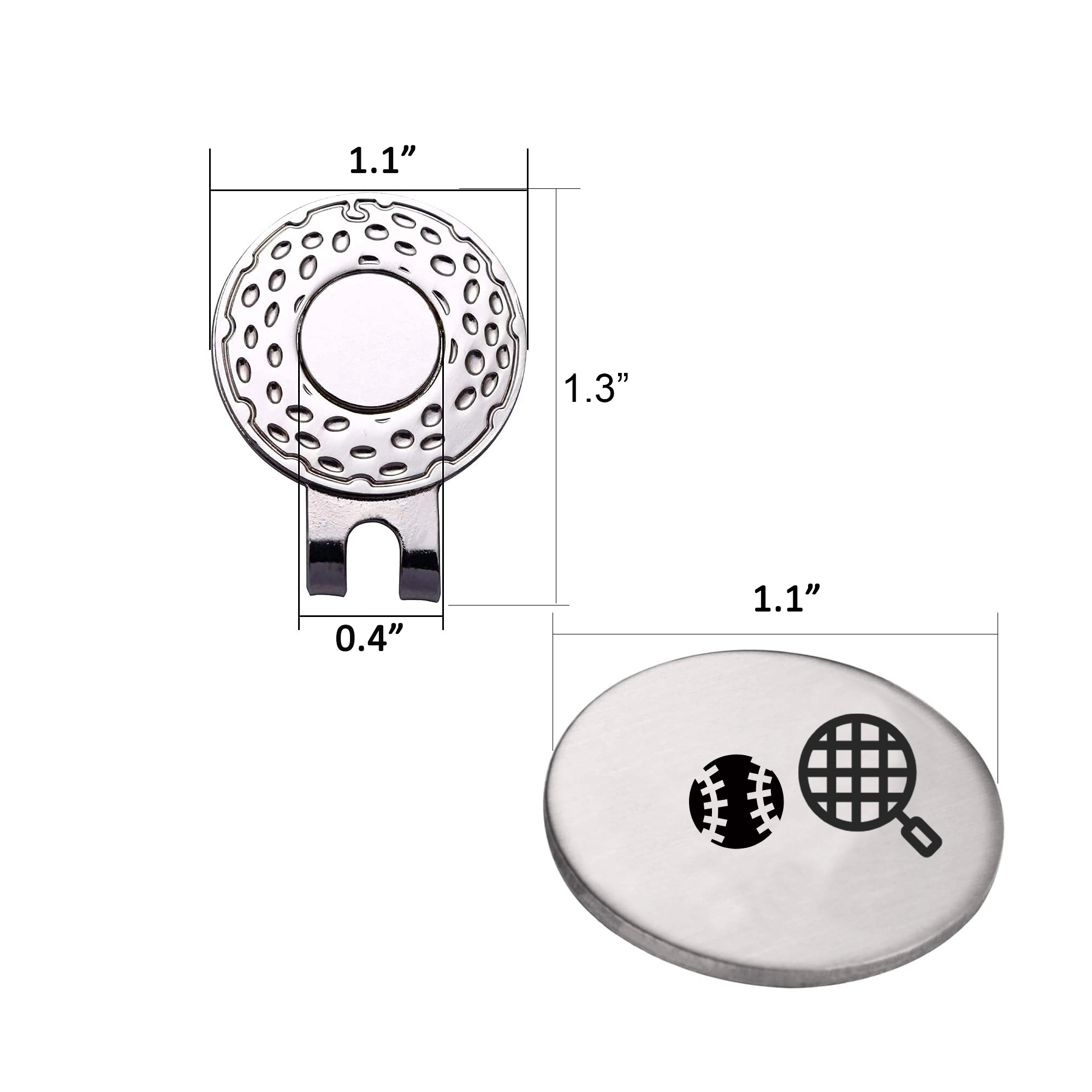 Golf Hat Clip Ball Marker 1