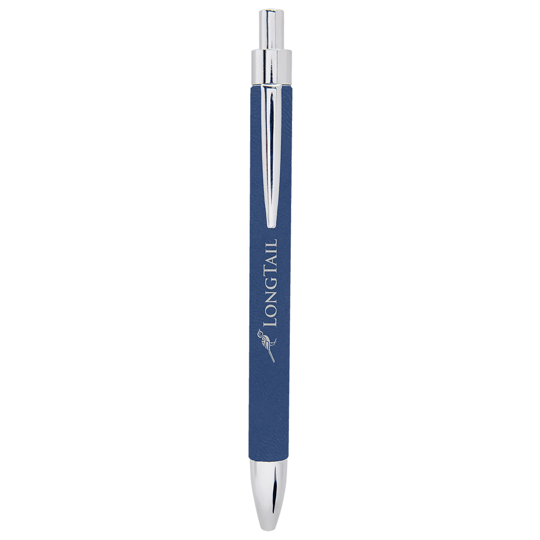 Blue/Silver Leatherette Pen 1