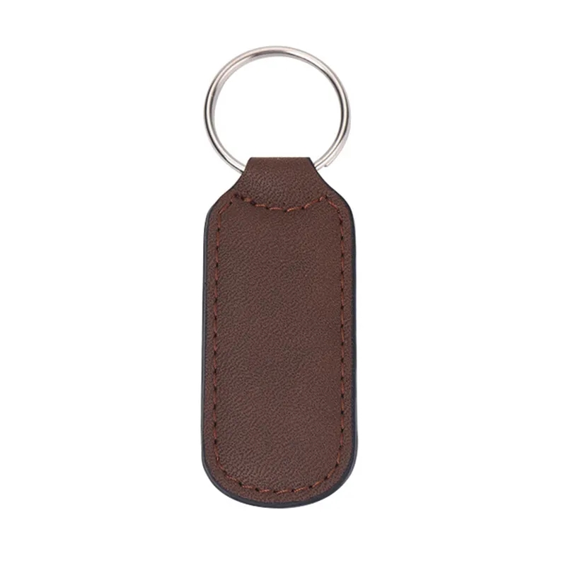 Rectangular Pu Leather Keychain 4