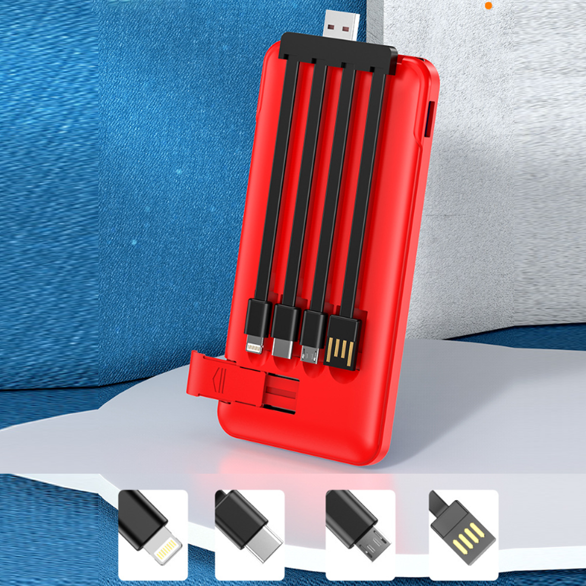 Portable Power Bank with Digital LED Display Dual USB Output 7