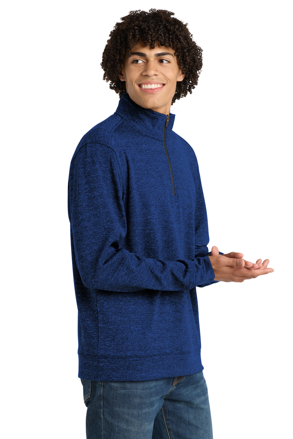 Sport-Tek PosiCharge Electric Heather Fleece 1/4-Zip Pullover. ST226, custom hoodie or sweatshirt with logo imprint 23