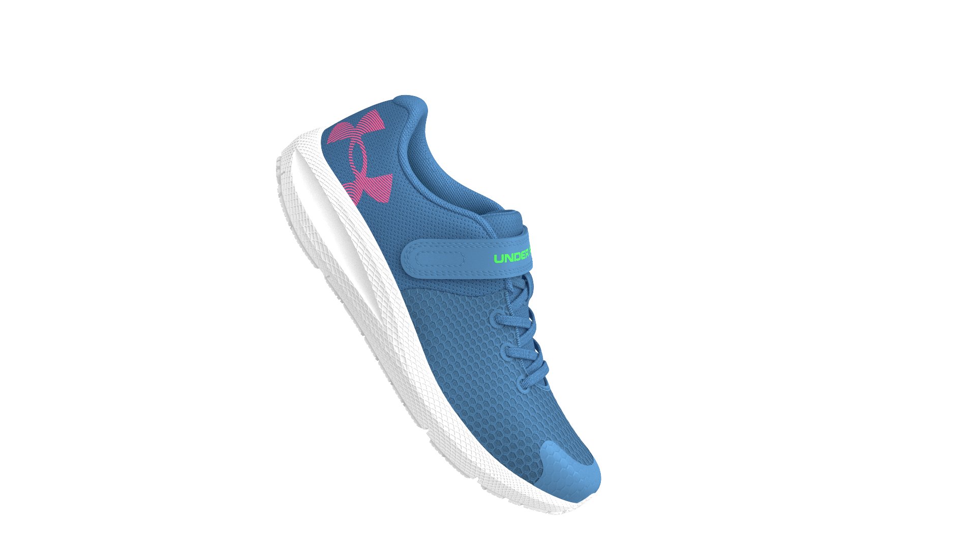 UA Pursuit 2 AC Big Logo Girls' Pre-School Running Shoes 4