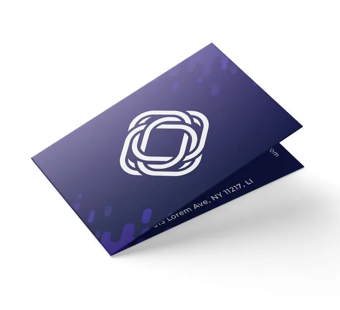 Folded Business Cards - 3.5" x 4" (Folds to 3.5" x 2") 2