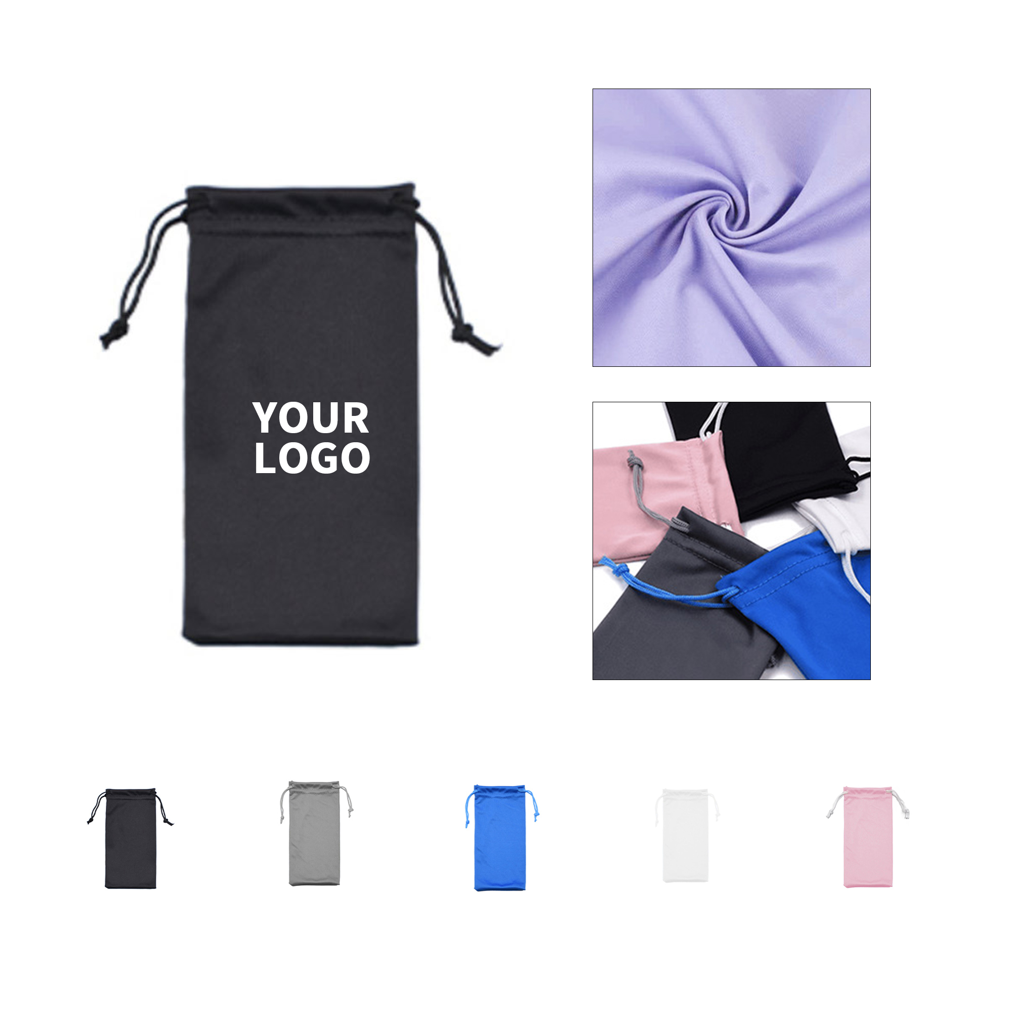 Microfiber Drawstring Eyeglass Pouch 2