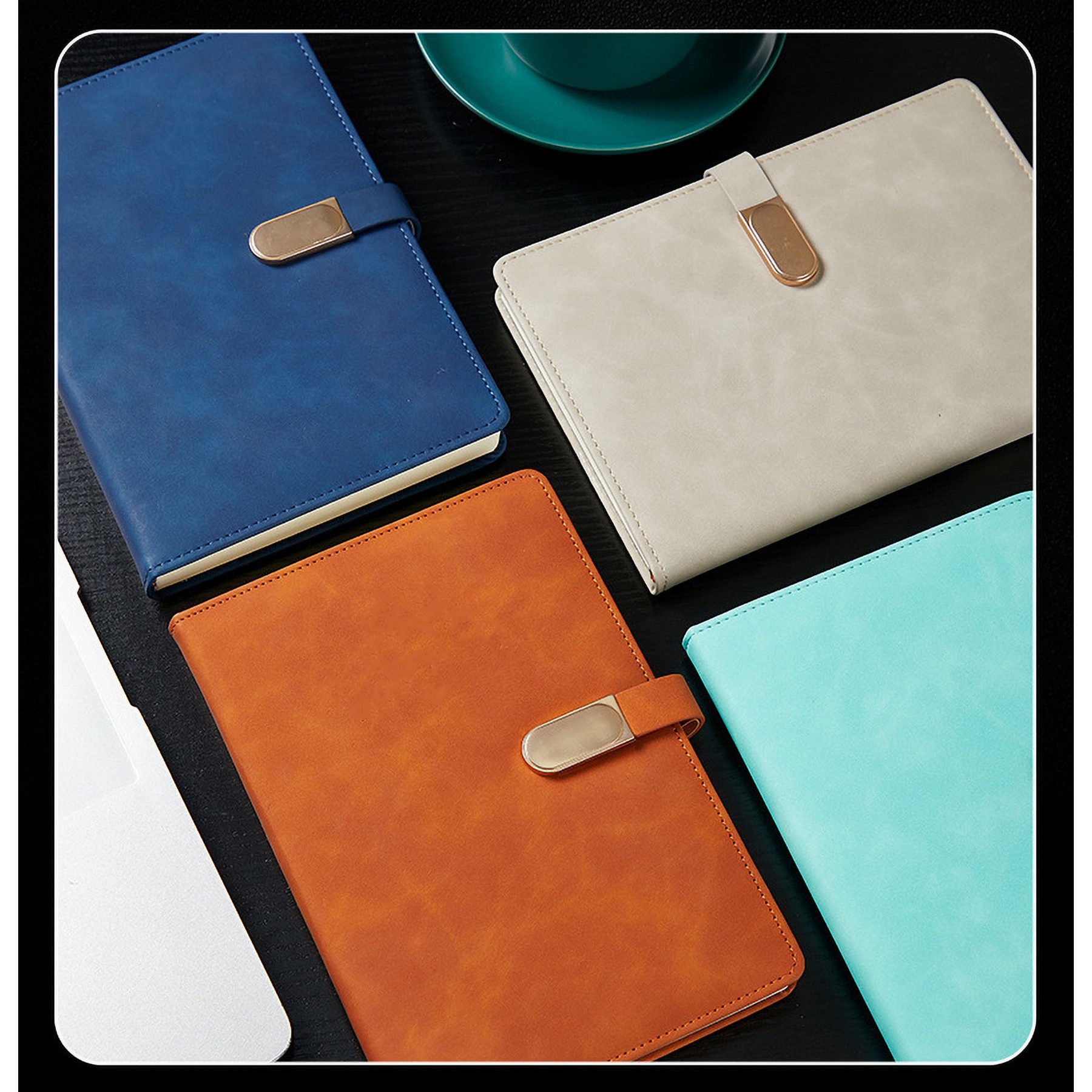 A5 Lined Journal Notebook With Magnetic Buckle And Pen Slot 2