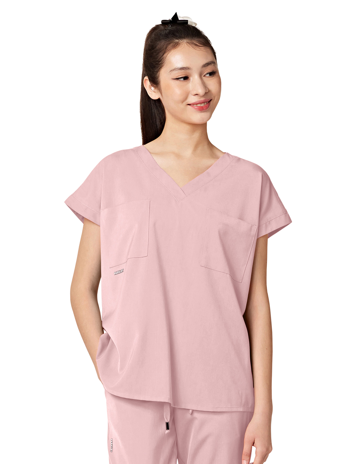 Parkley ABC - Women's Oversized Two-Pocket Dolman REMY V-Neck Top 11