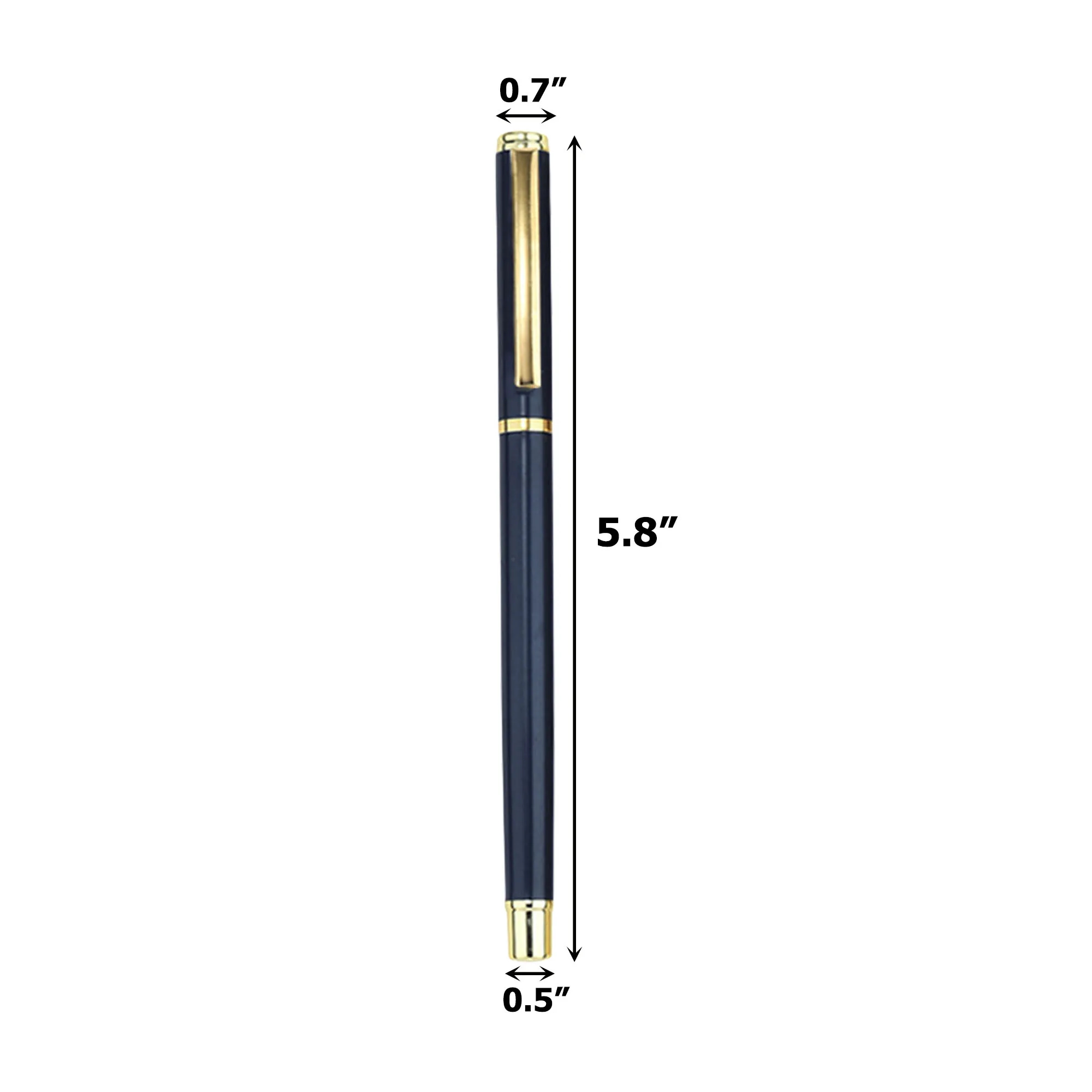 MOQ20 0.5mm Black Ink Gel Pen With Metal Clip 2