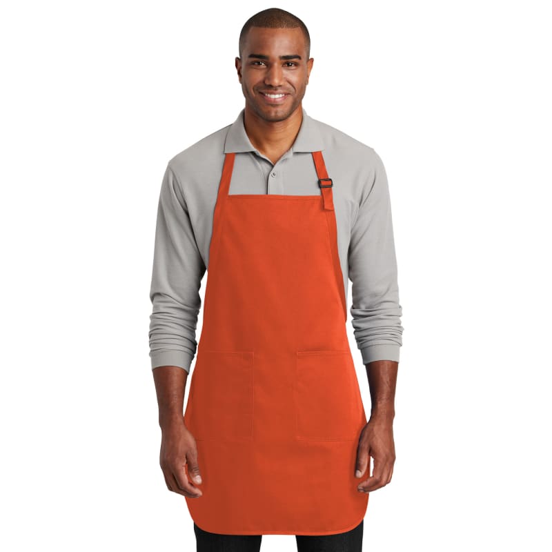 Port Authority Full-Length Two-Pocket Bib Apron. 16