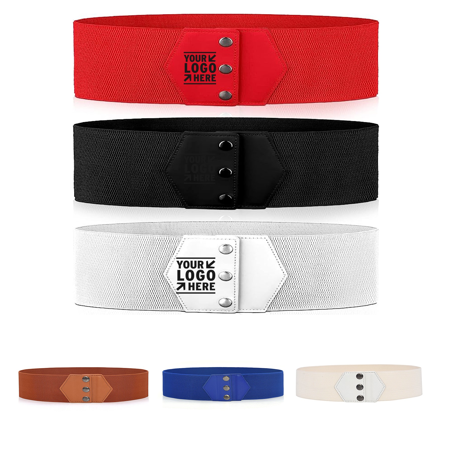 Stretchy Belt for Women Elastic Snap Belt 2