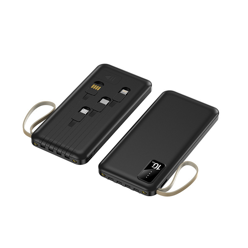 10000 Mah Power Bank W/ 4 Cables 5