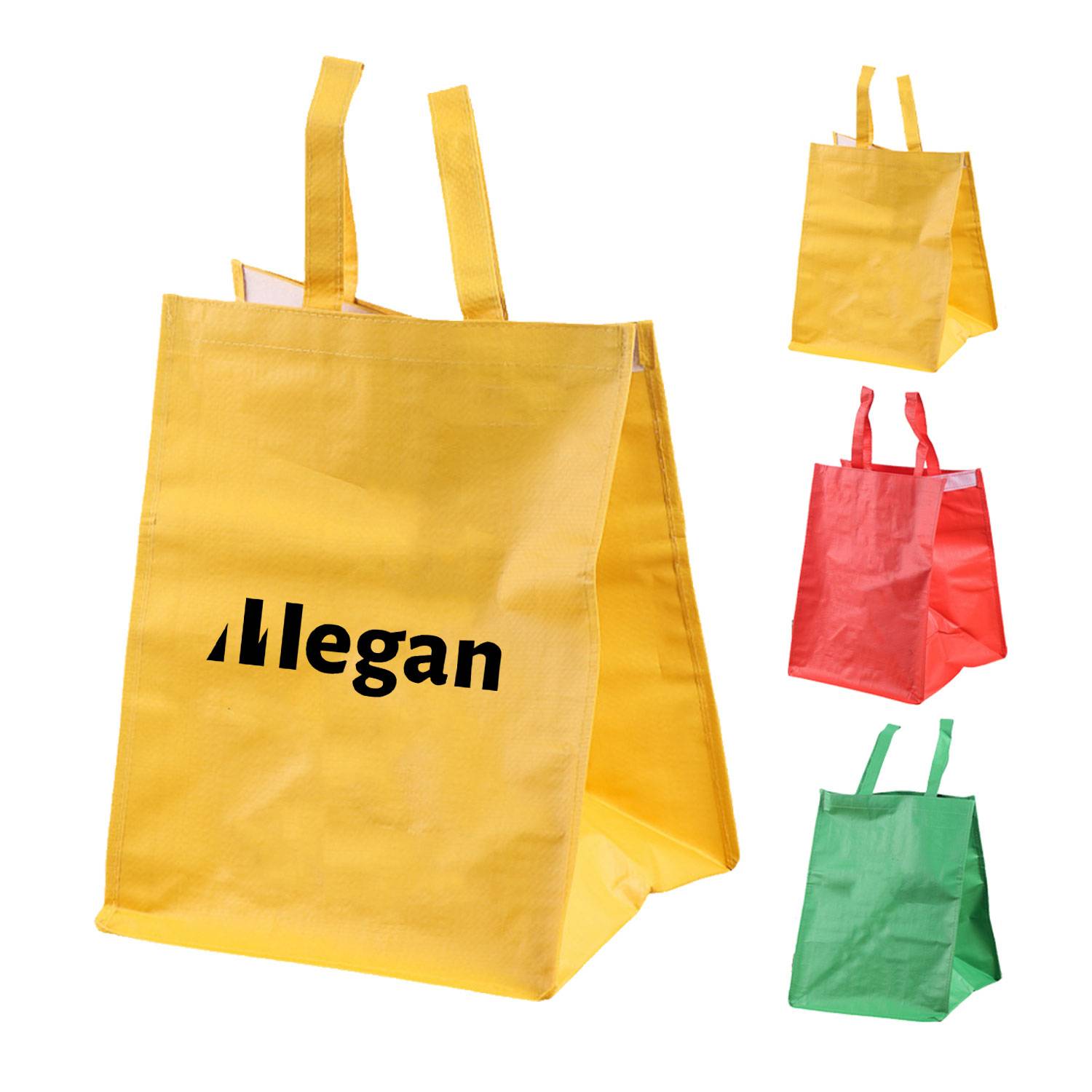 PP Woven Velcro Coated Color Printed Shopping Tote Bag, custom tote bag with logo imprint 9