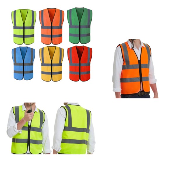Visipro Front-Zip Reflective Safety Vest - Interlock - Ansi 3 3