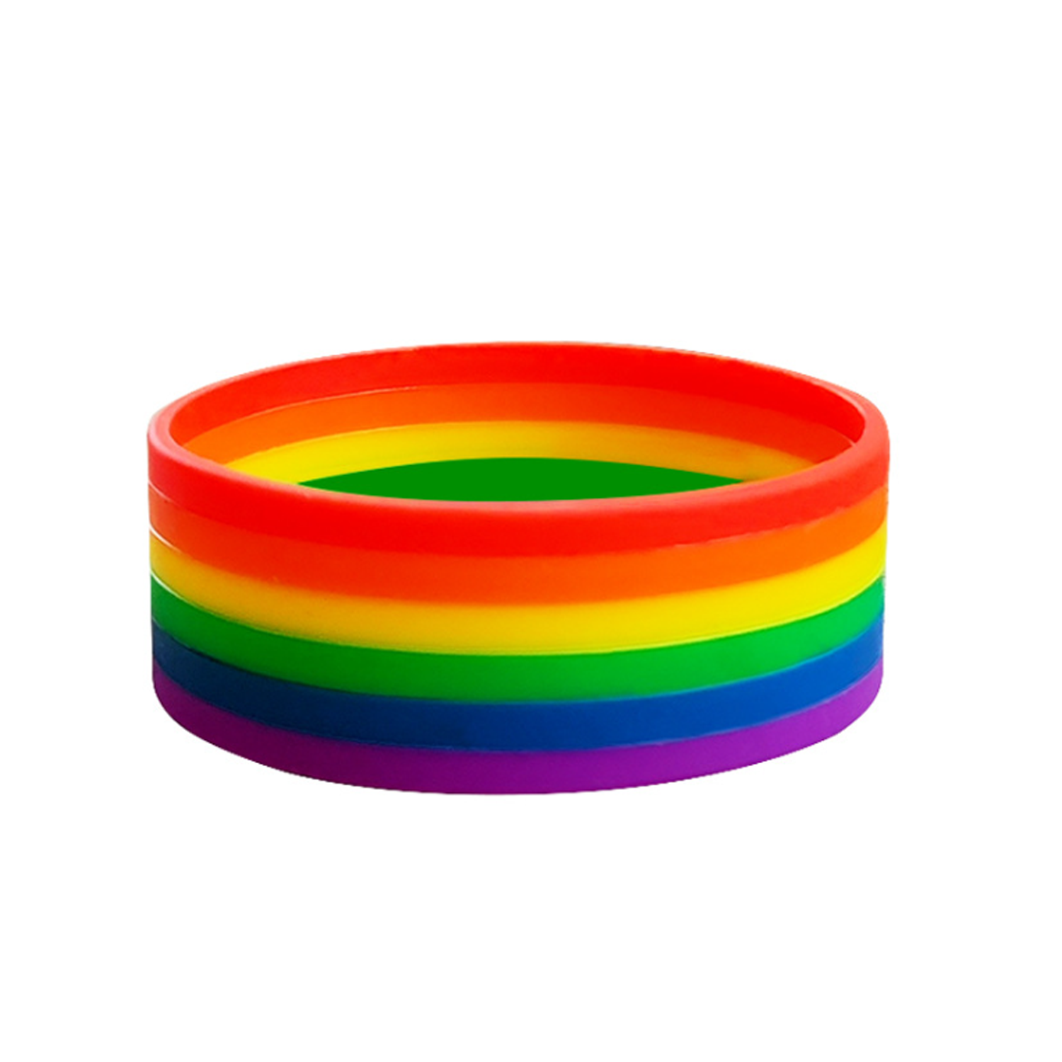 Widened Six-Layer Silicone Rainbow Bracelet 5