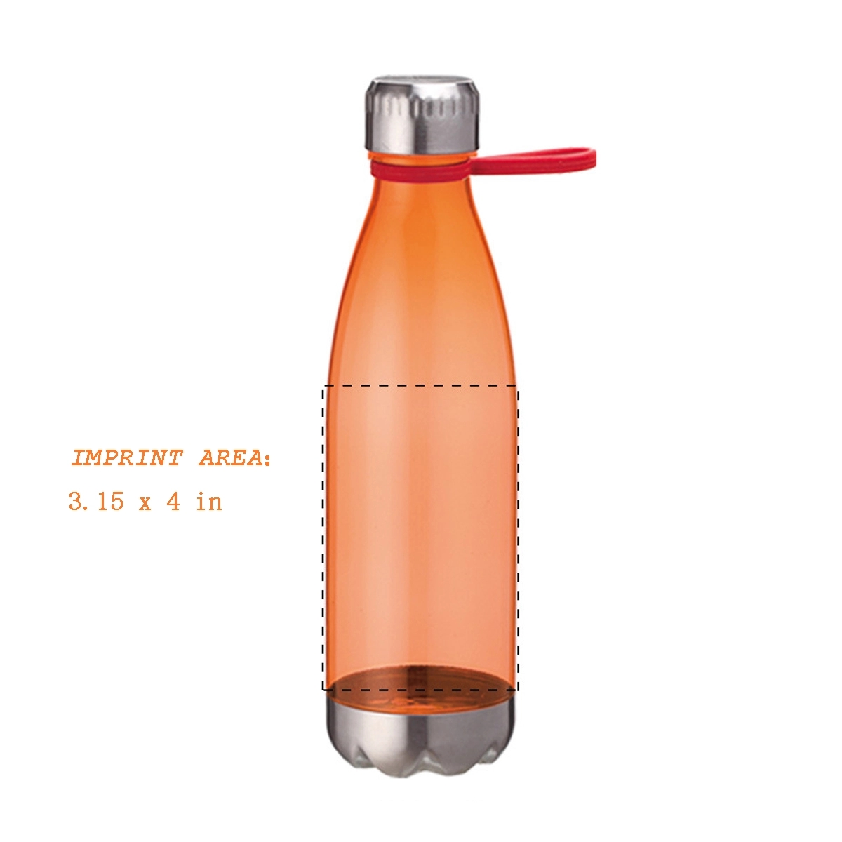 34 Oz Plastic Water Bottle With Steel Top And Base 3