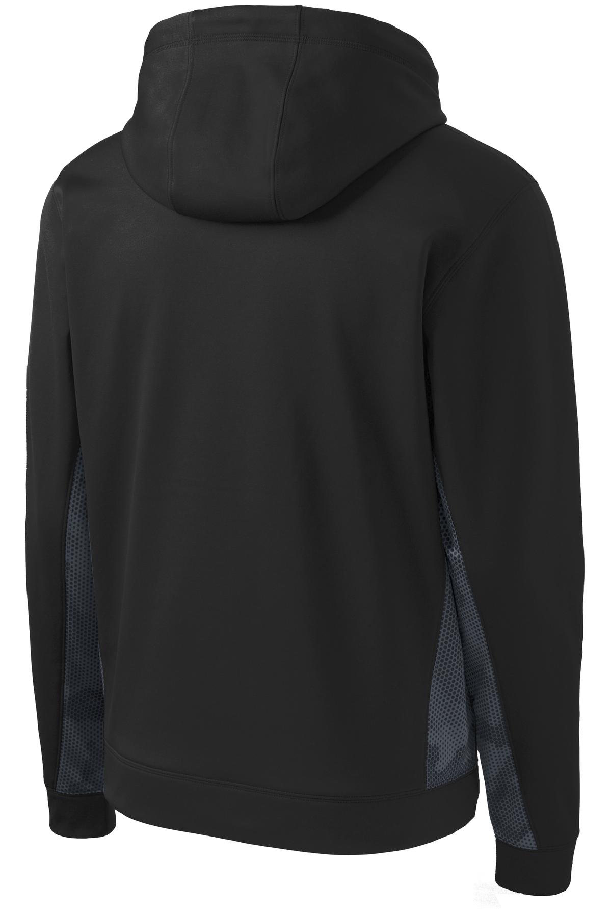 Sport-Wick CamoHex Fleece Colorblock Hooded Pullover
