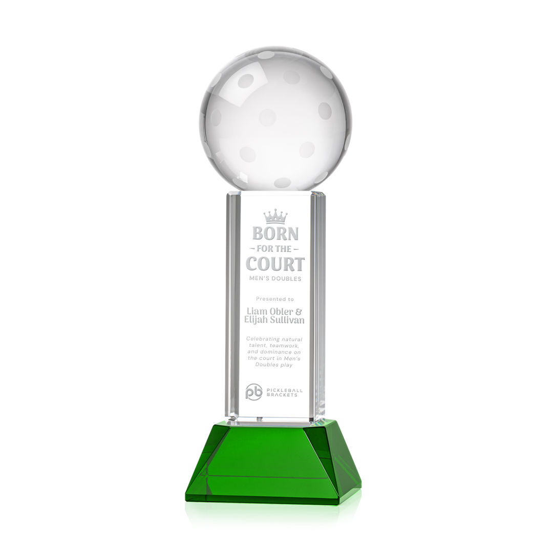 Pickleball Award on Stowe Base - Green 10