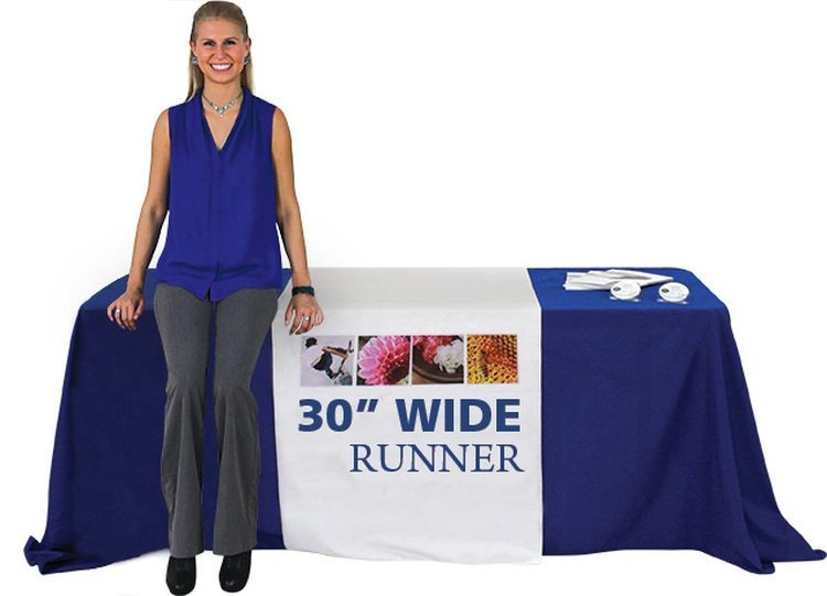 30" Wide 3-Sided Economy Coverage Table Runner