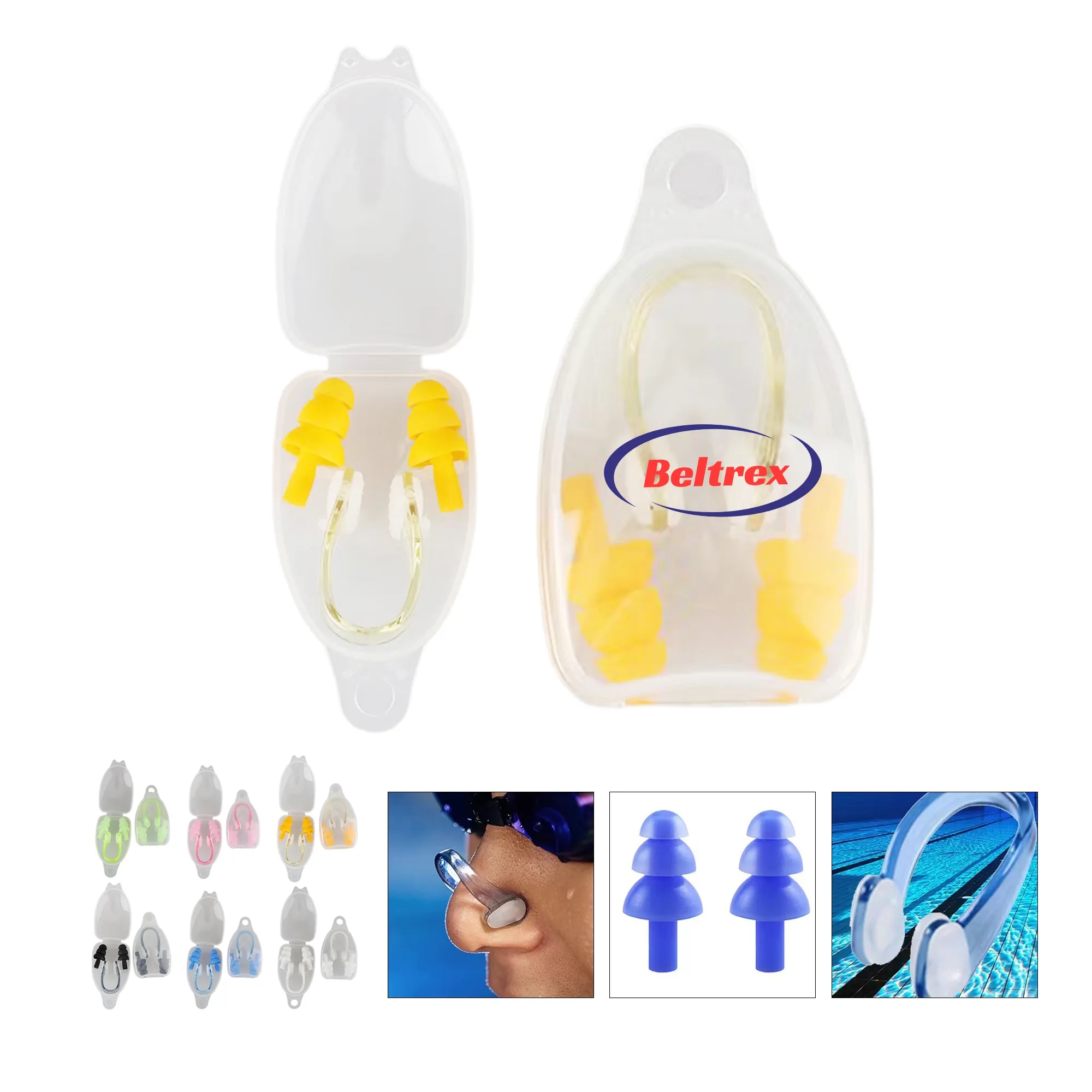 Swimming Nose Clip and Ear Plugs Set for Water Sports 7