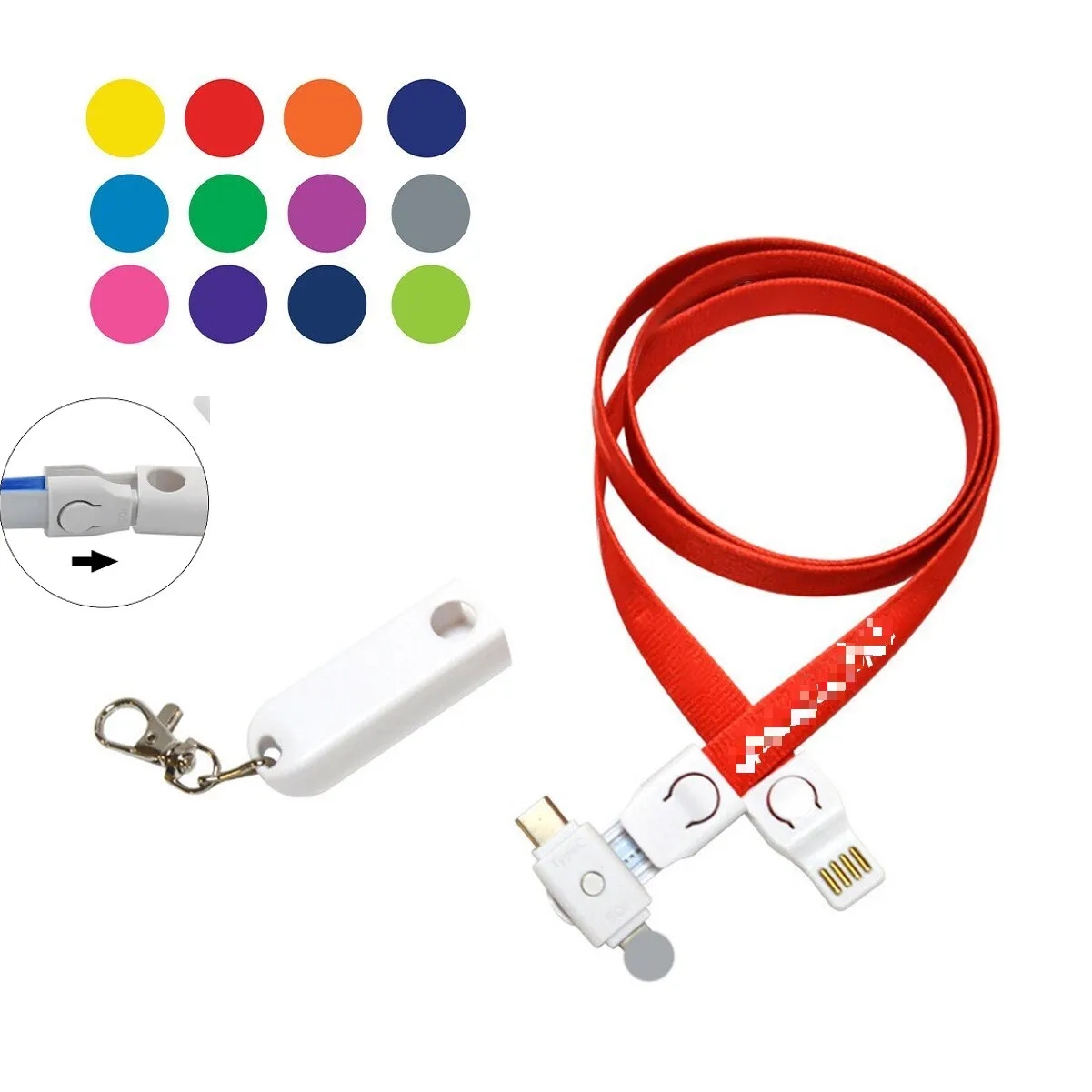3 in 1 Lanyard USB Cable 3