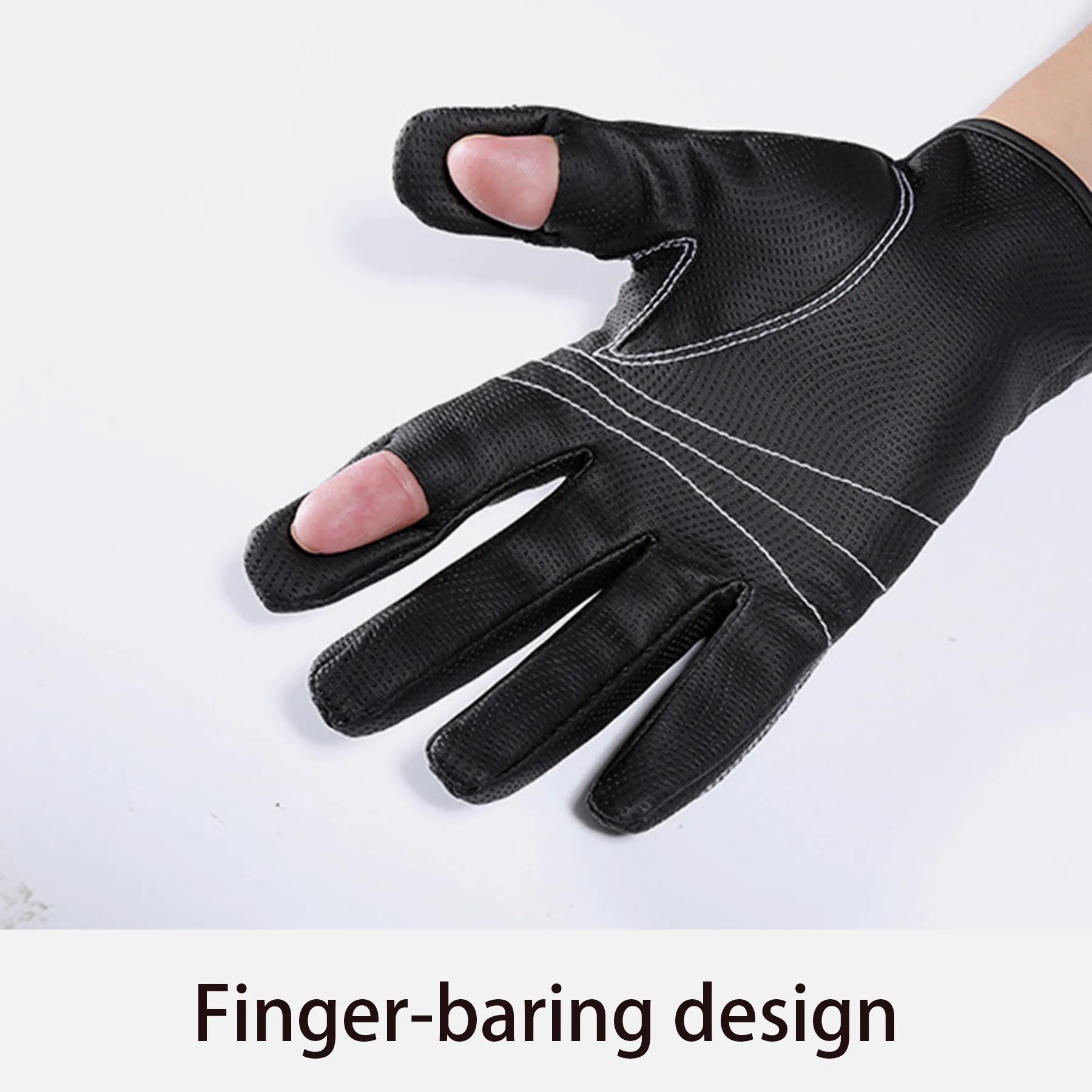 Polyester Non-Slip And Wear-Resistant Fishing Gloves 3