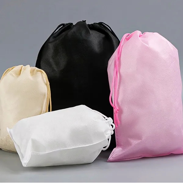 Custom logo 70g non-woven drawstring bag 2
