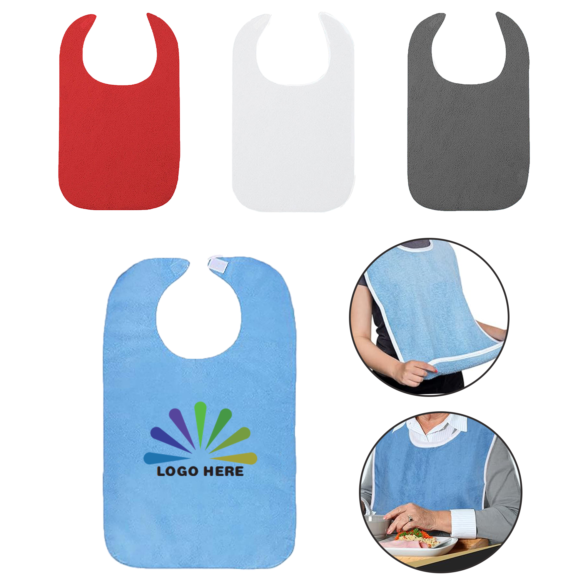 Washable Elderly Eating Bib 2