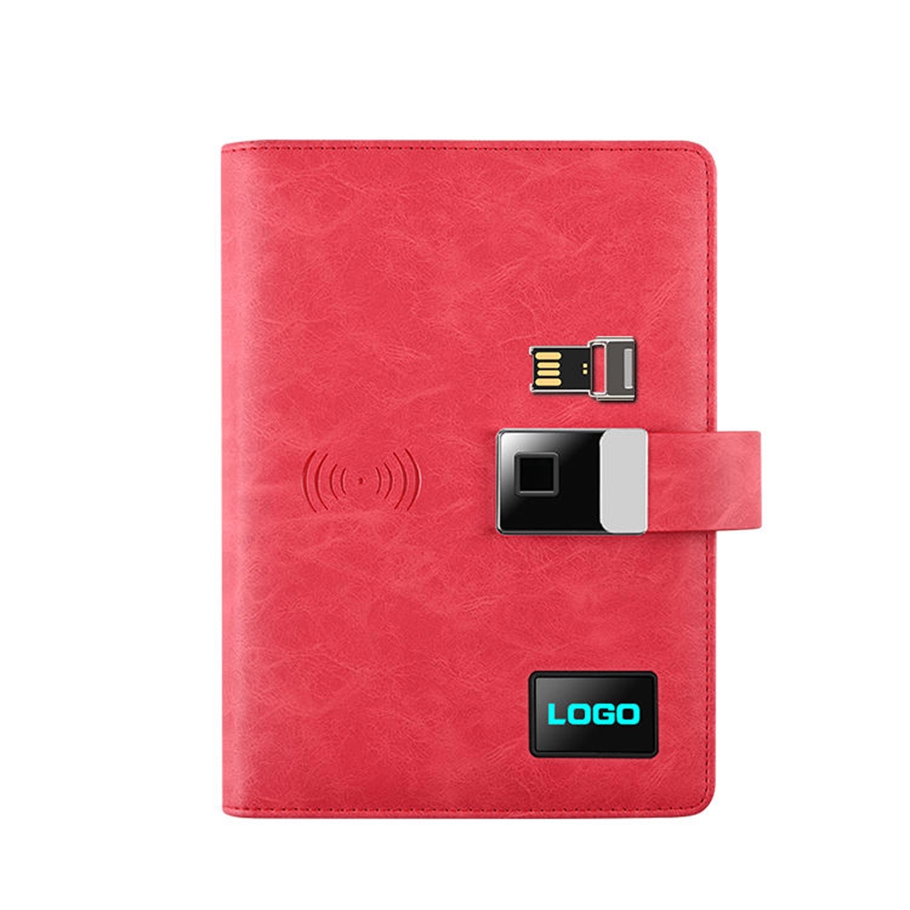 Fingerprint Lock Diary with Wireless Power Bank $ USB Drive 3