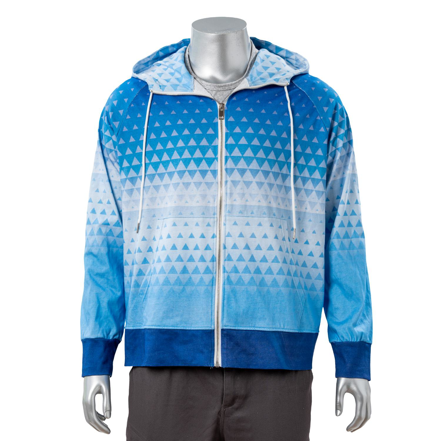100% Cotton Full Color Reactive Digital Print Men's Zipper Hoodie w/ Pocket - 7.4 oz 4