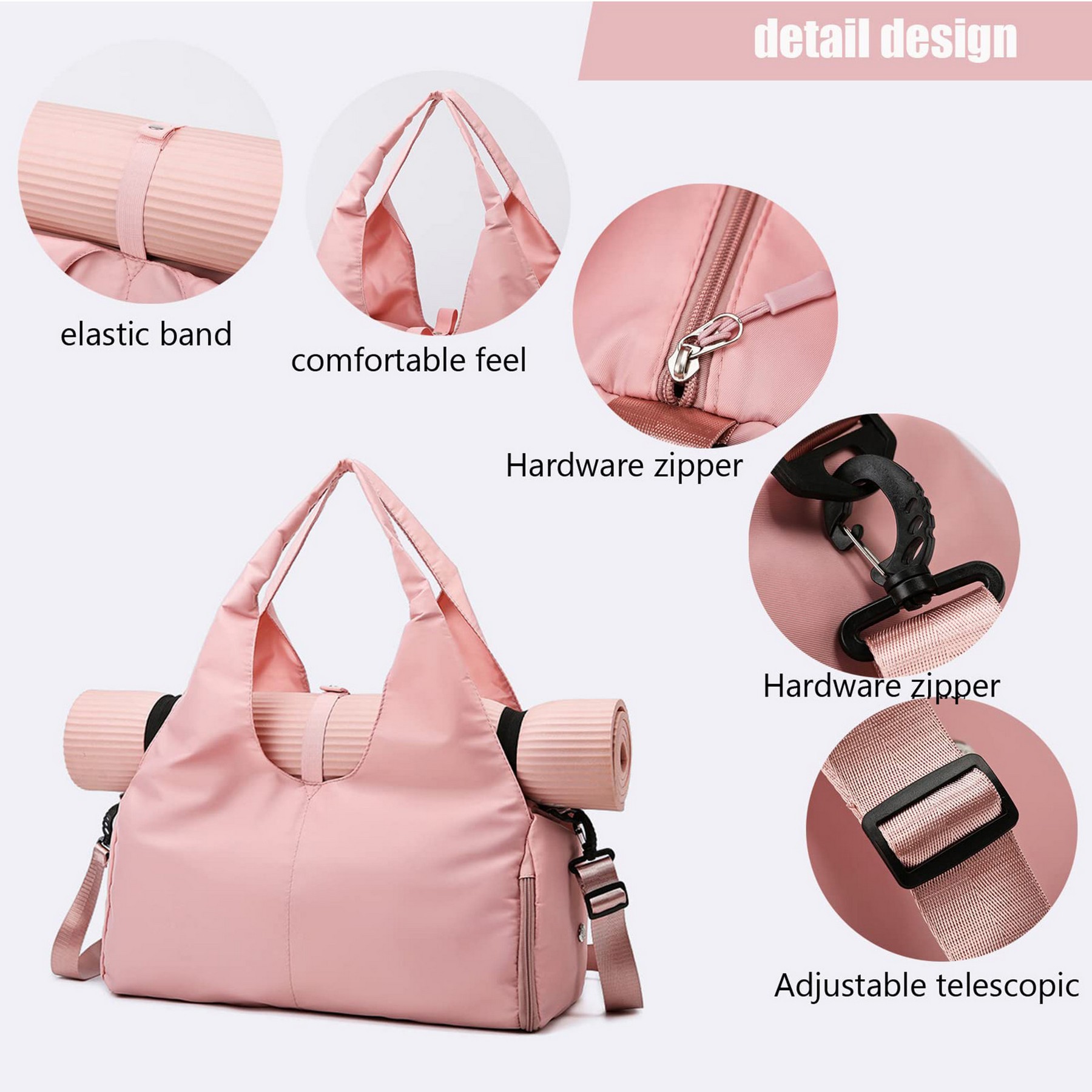 Sports Gym Yoga Bag with Shoes Compartment 2