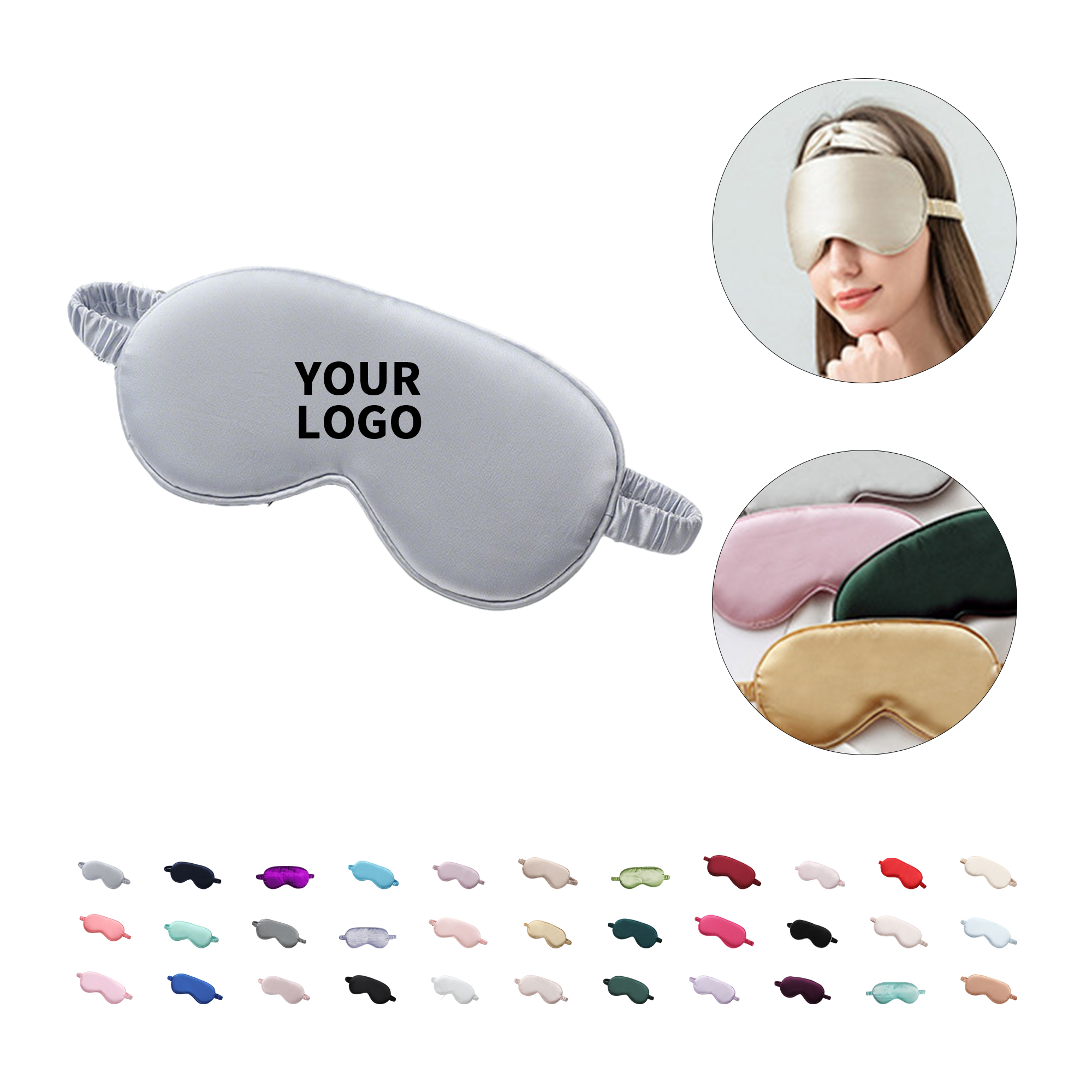 Silk Feel Sleep Shade With Elastic Strap 20