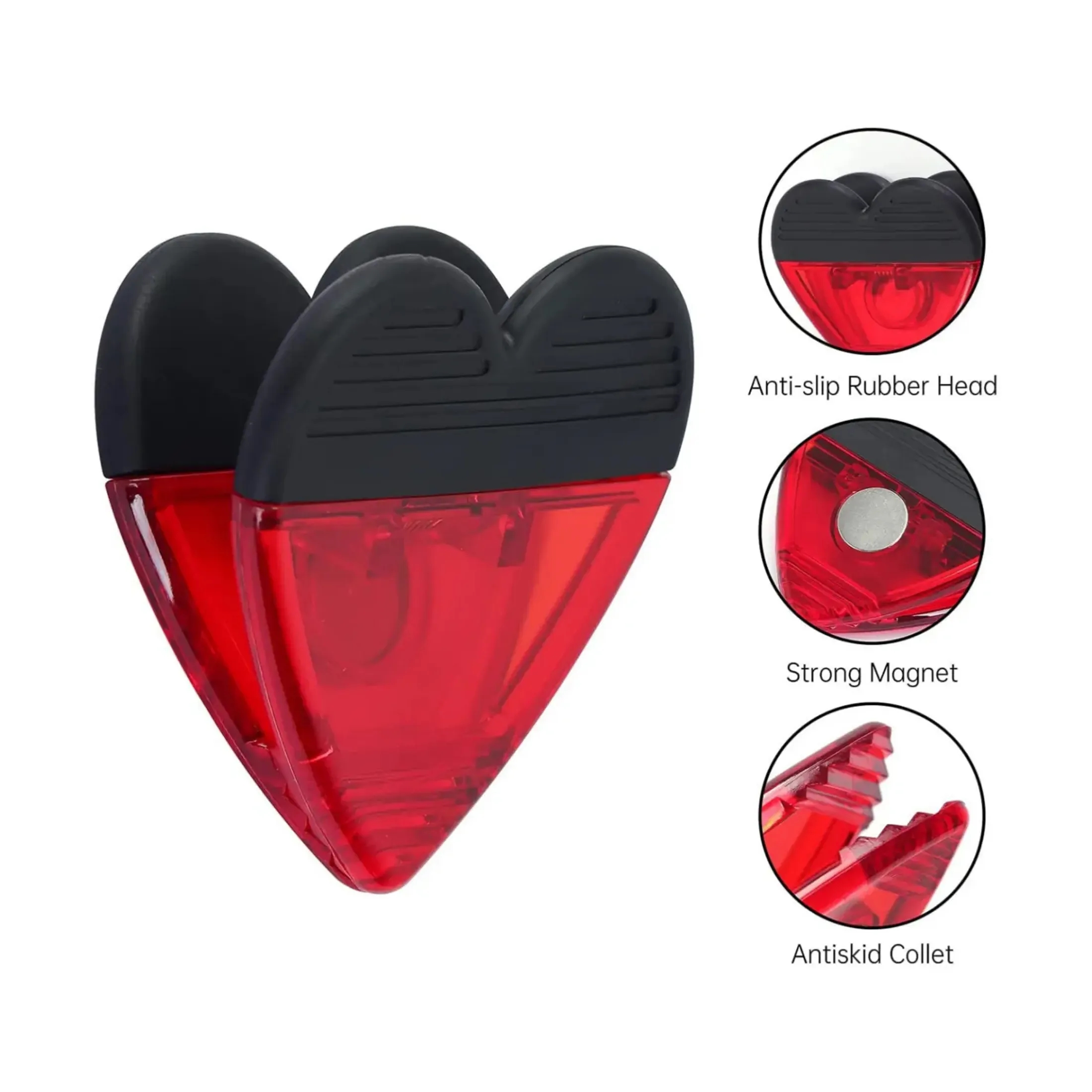 Heart-shaped Refrigerator Magnet Clips 3