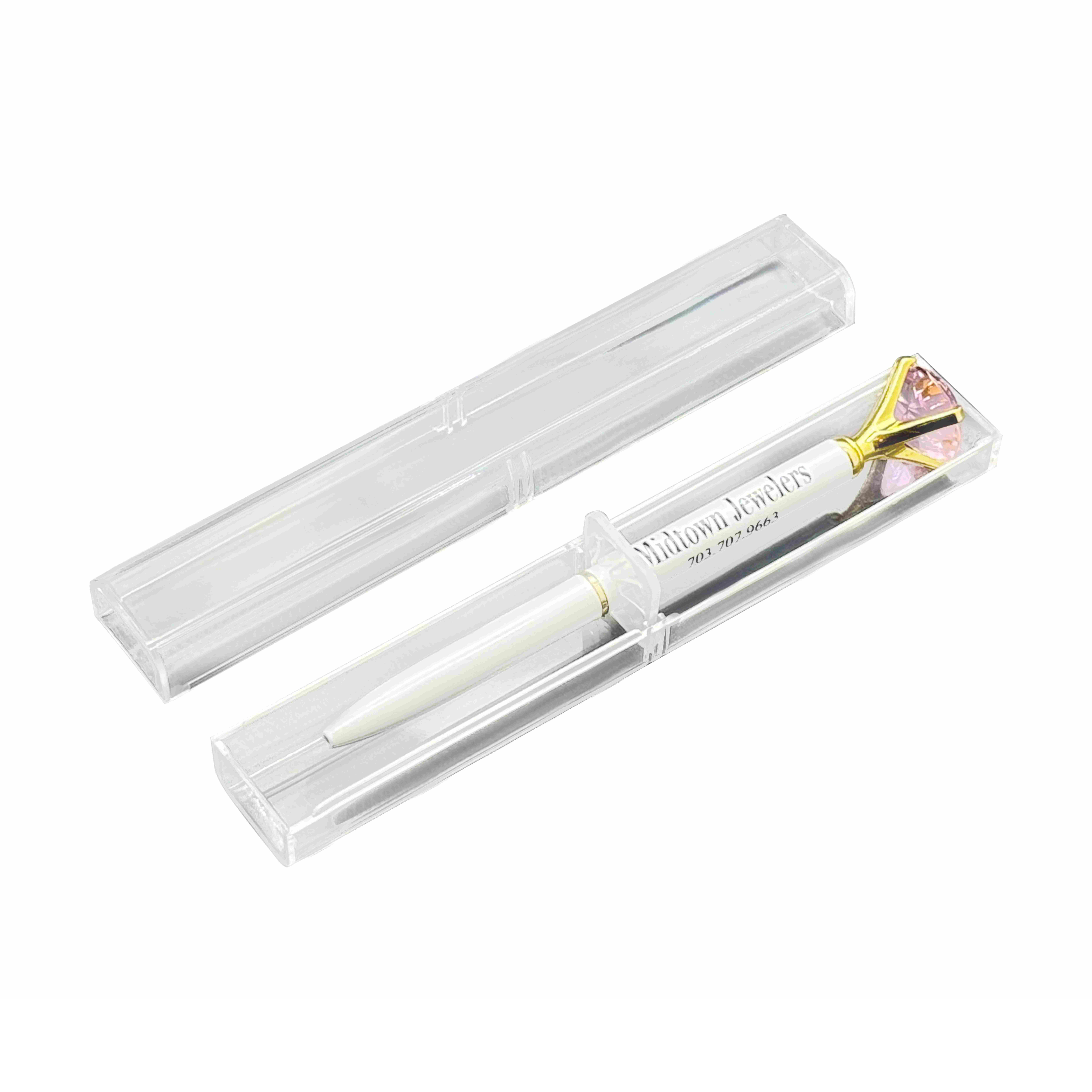 Single Pen Set Clear Box with Diamond-III Pen 3