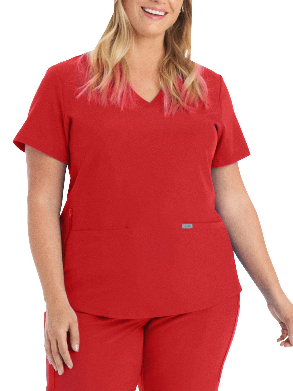 Landau - Forward - Women's Three-Pocket Rib-Knit Neckline V-Neck Top 56