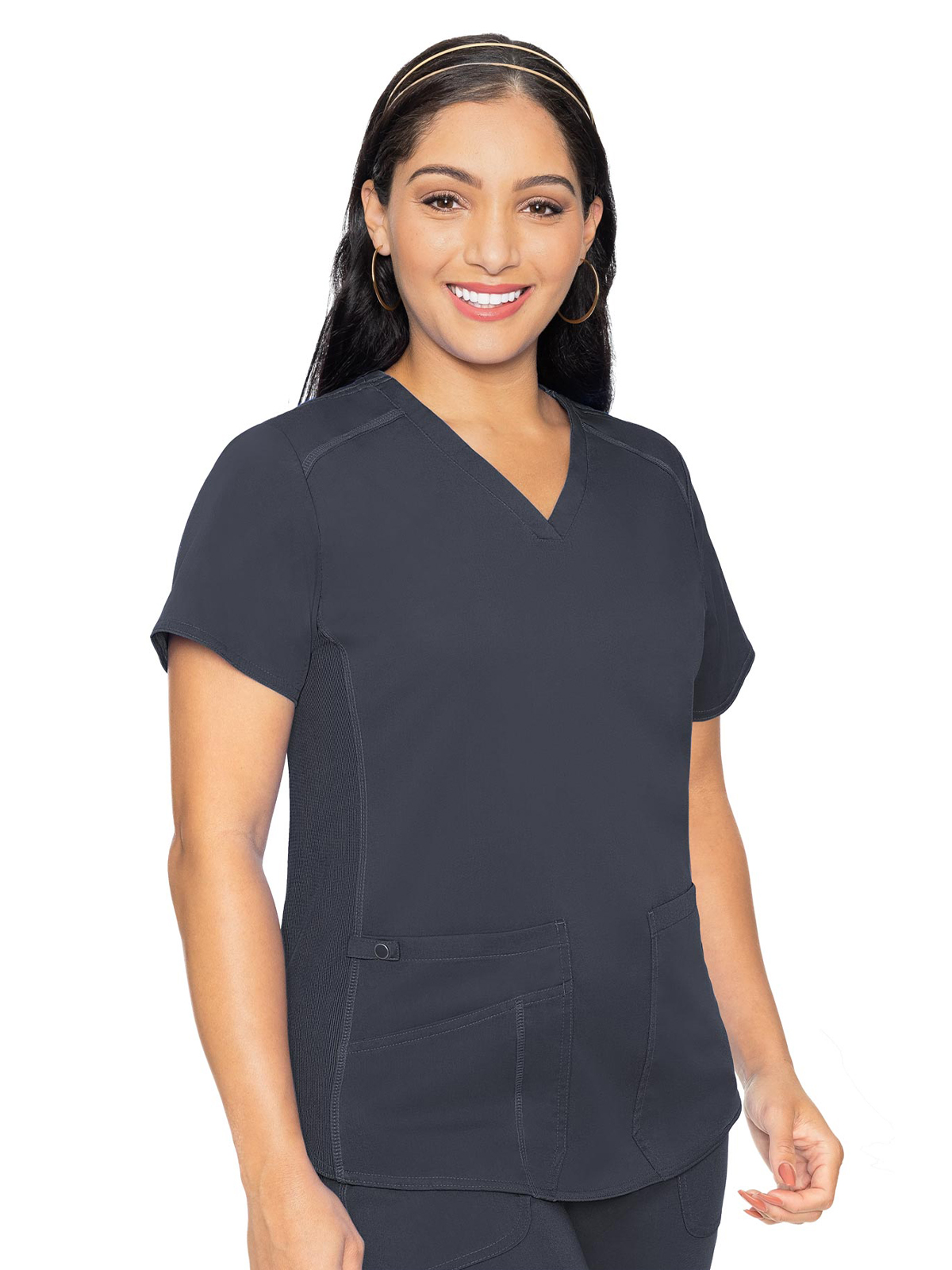 Med Couture - MC Touch - Women's 4-Pocket V-Neck Shirttail Top 71