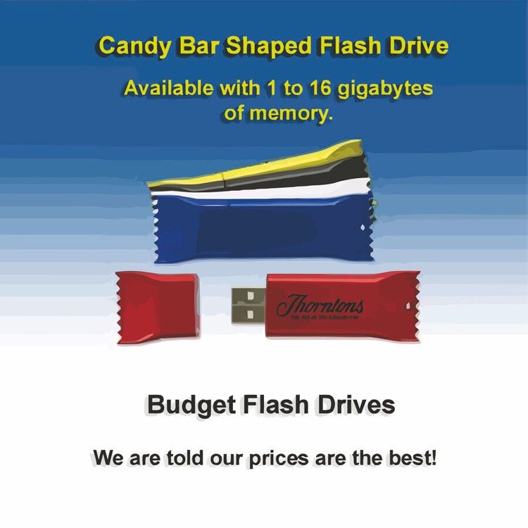 Candy Bar Flash Drive / USB - 2 GB