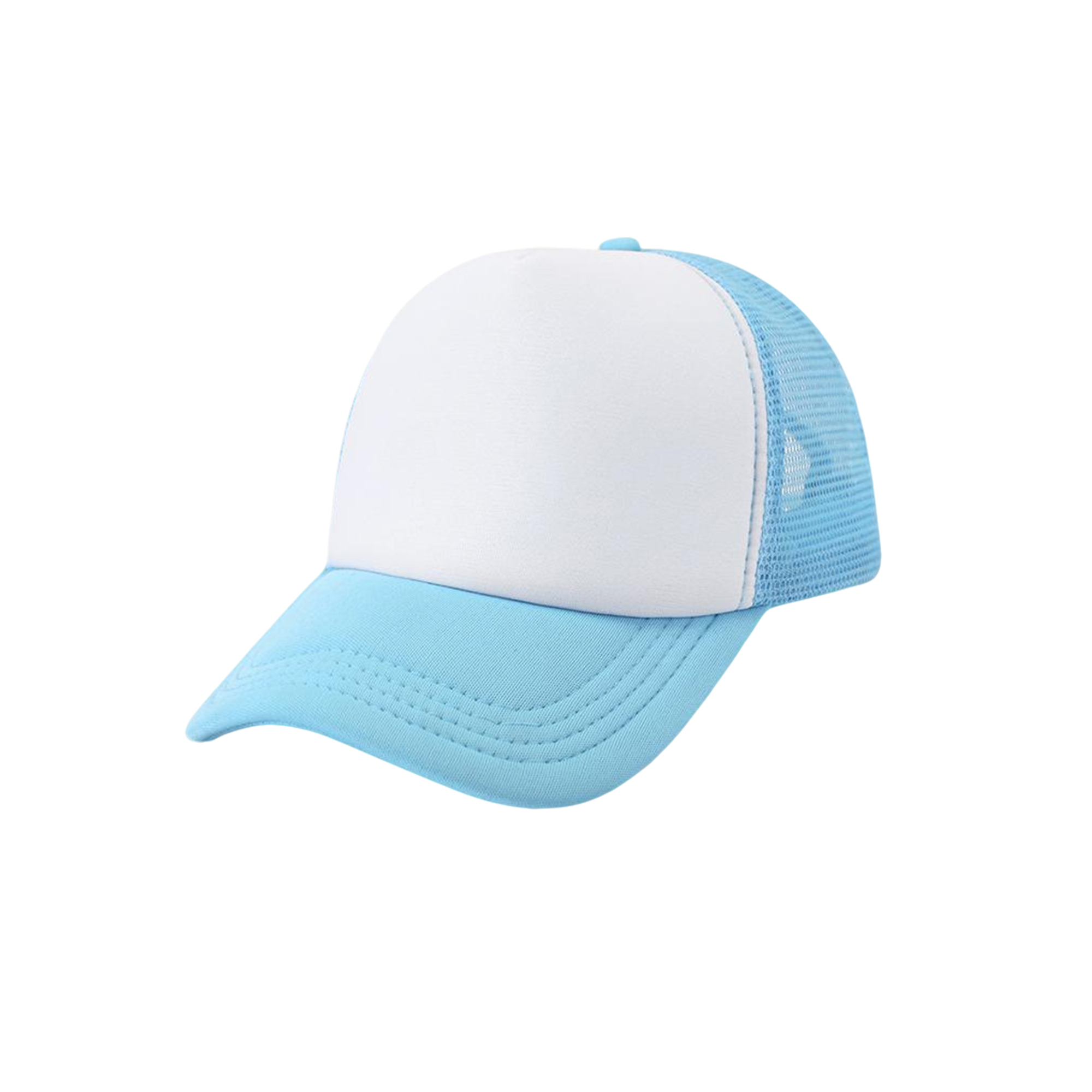 Sponge Mesh Back Trucker Cap With Plastic Snapback 12