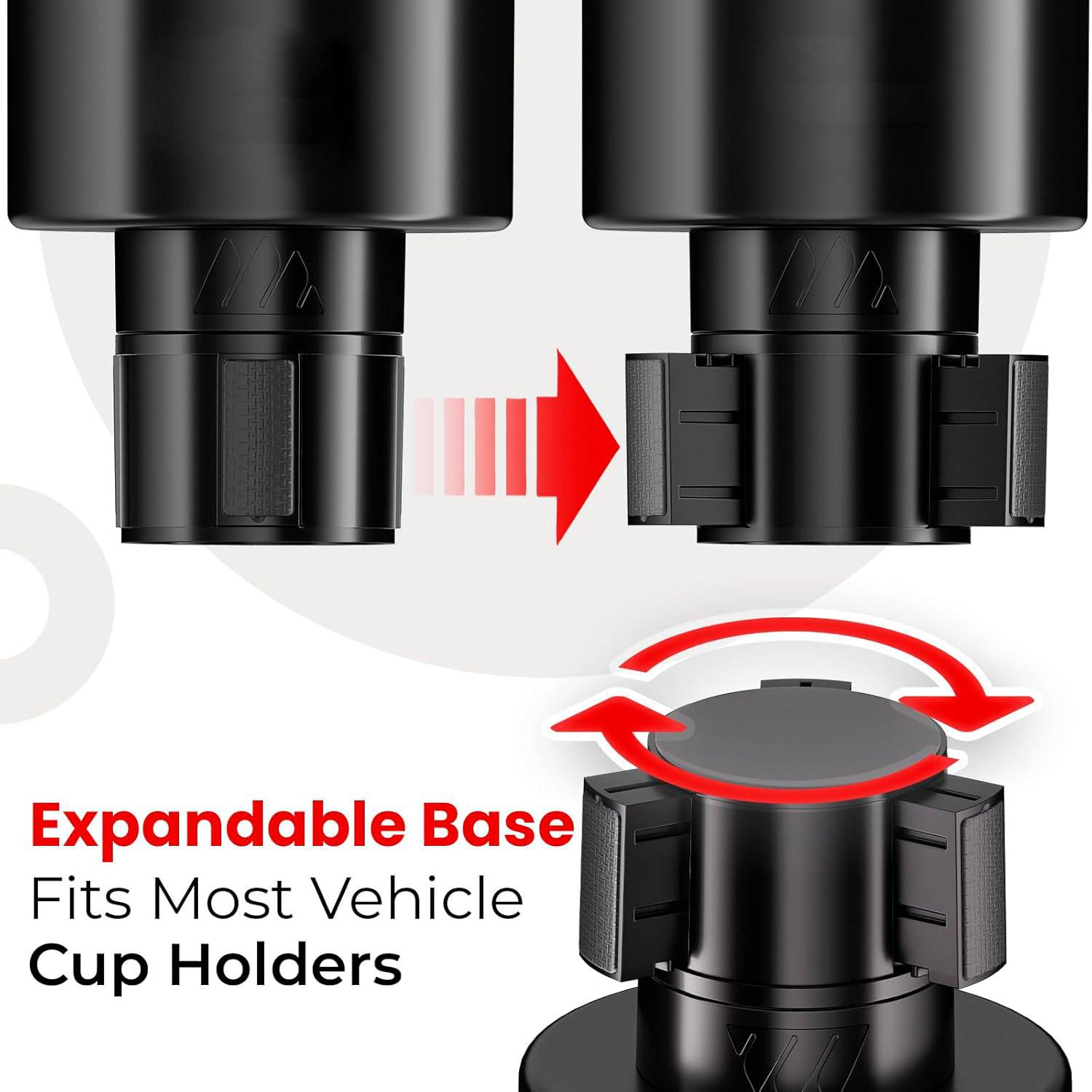 Large ABS Adjustable Base Car Cup Holder Expander 9
