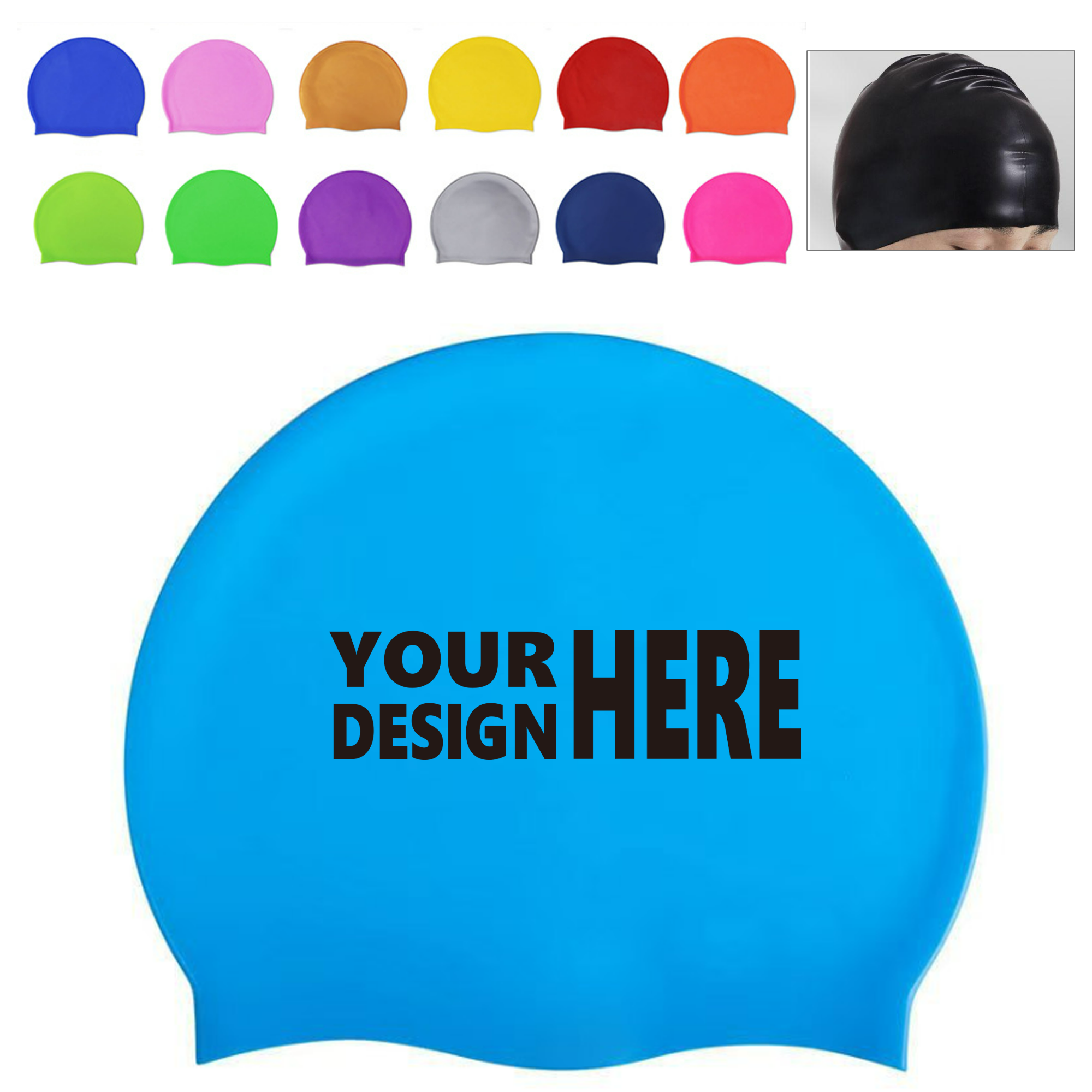 Durable Silicone Swim Cap 1