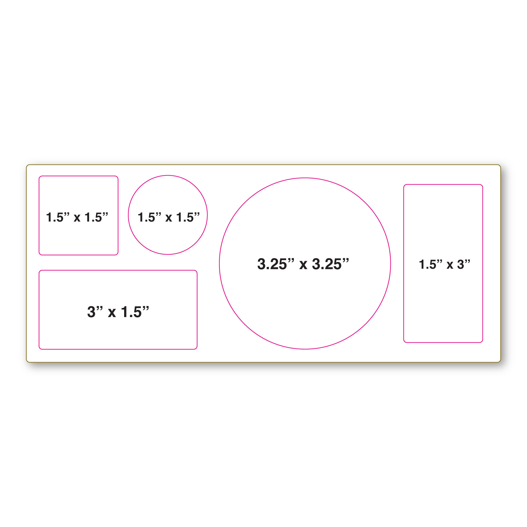 Adhesive Decal Sticker Sheet 3.75" x 9" - 3.4 Mil 6
