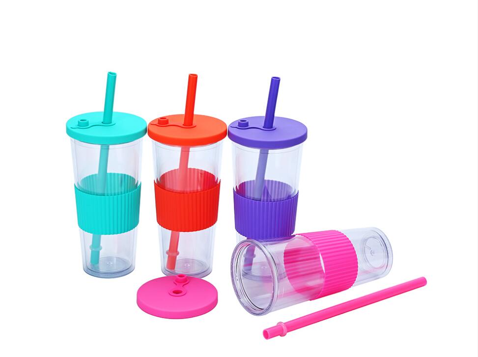 24oz Plastic Cups with Straw 7