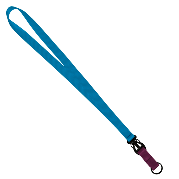 3/4" Multi color (Top and bottom) Nylon Lanyard with Plastic Slide Buckle R 78