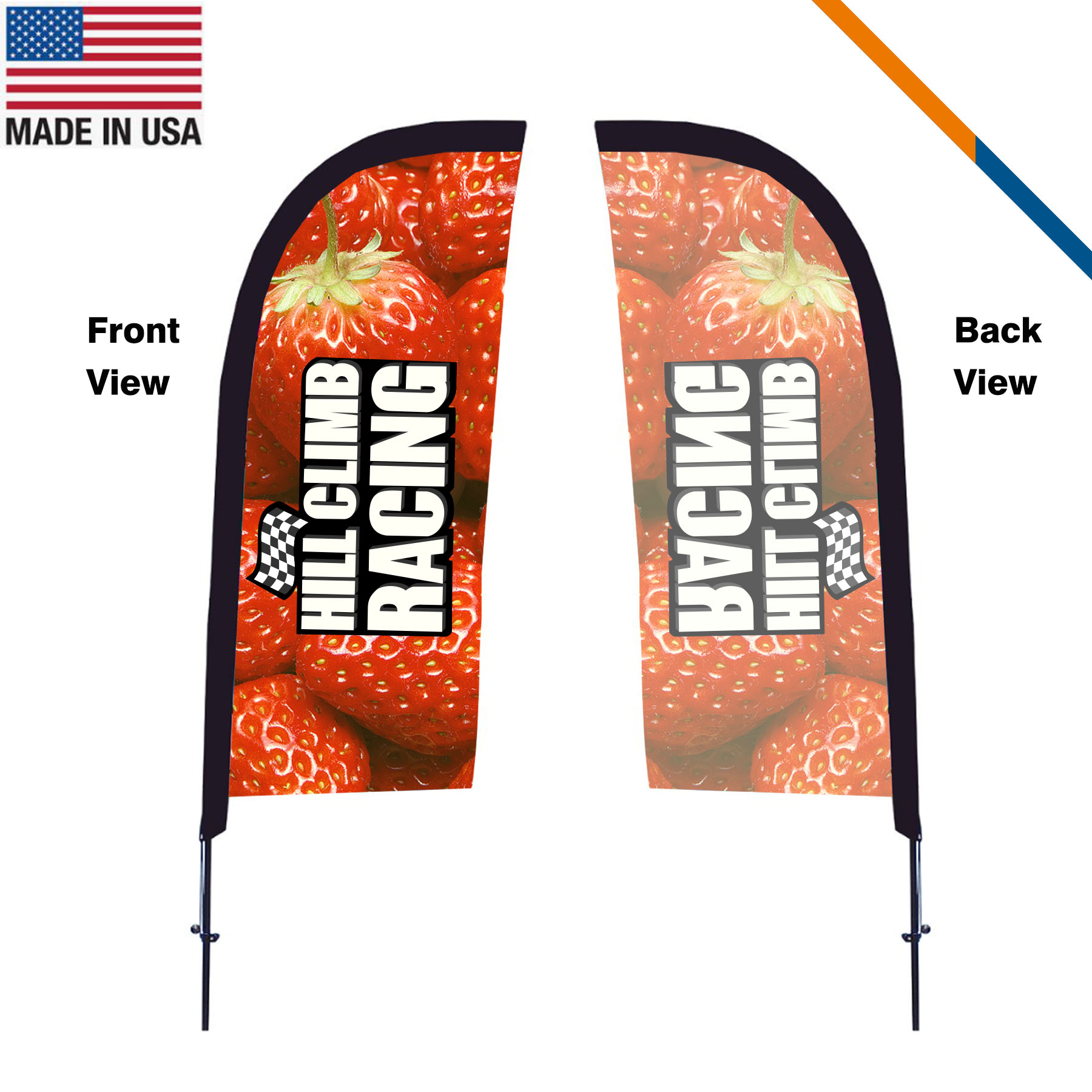 7' Aquarius Single-Sided Straight Flag 2