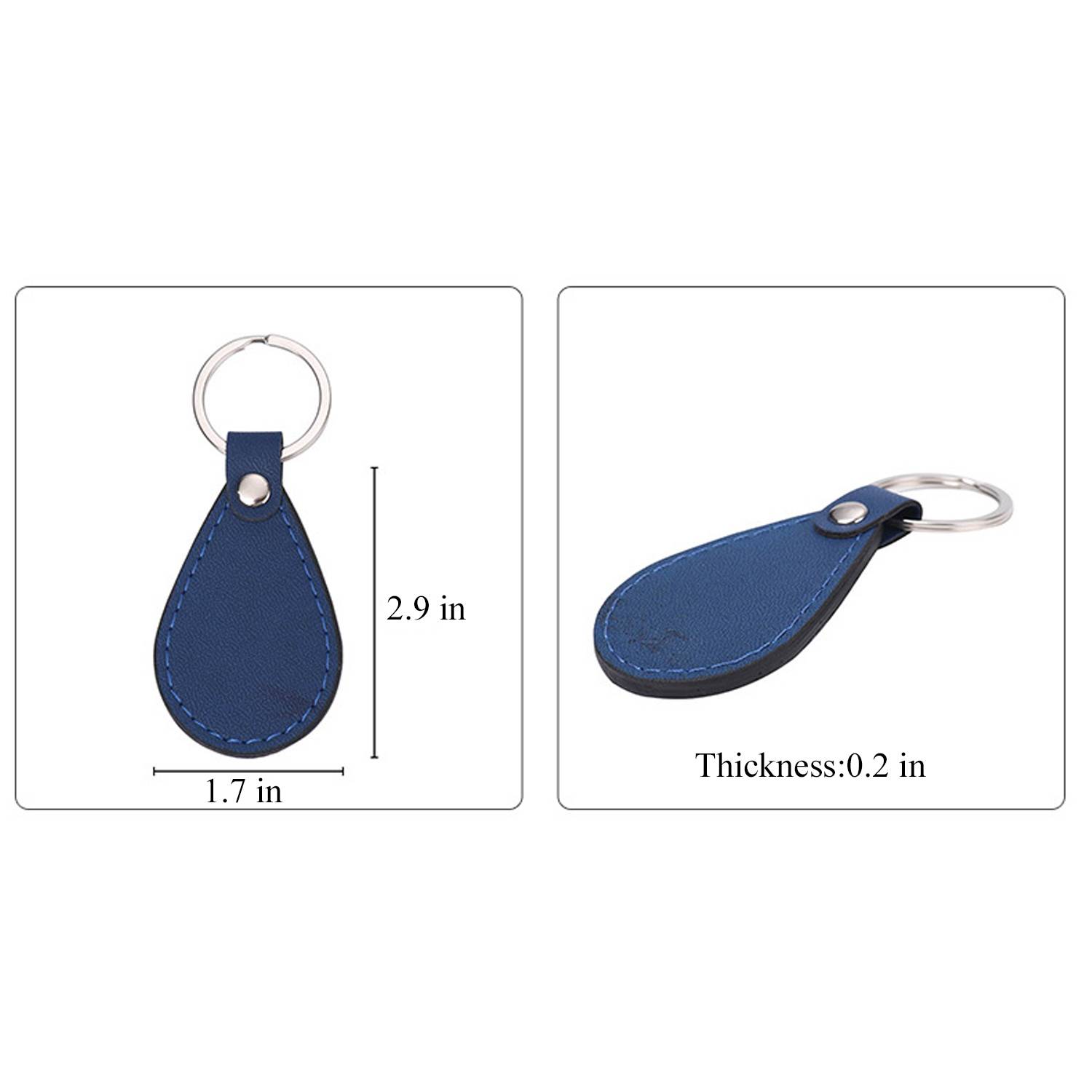PU Leather Teardrop Car Keychain 6